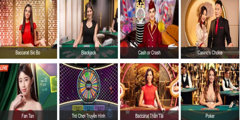 Chọn sảnh KUBET Casino và tựa game để đặt cược